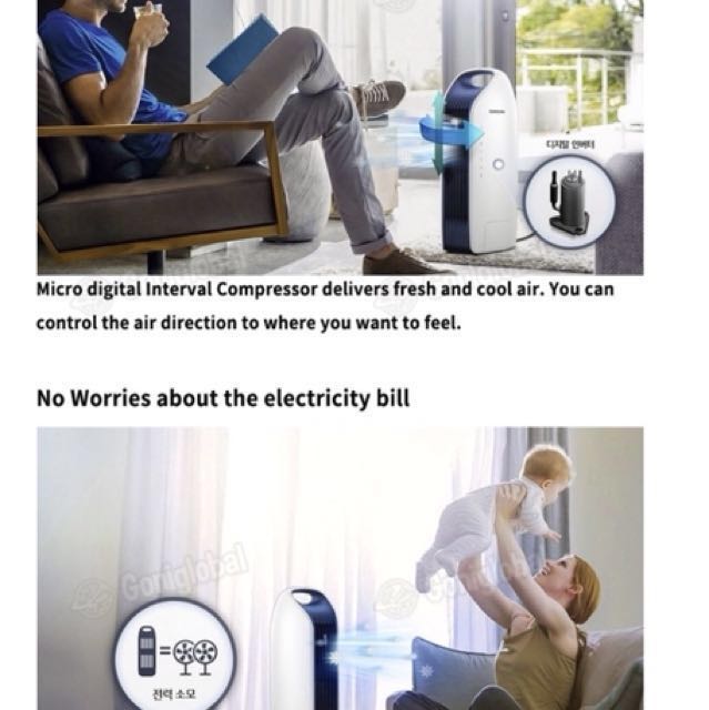 Samsung Portable aircon without hose, TV & Home Appliances, Air