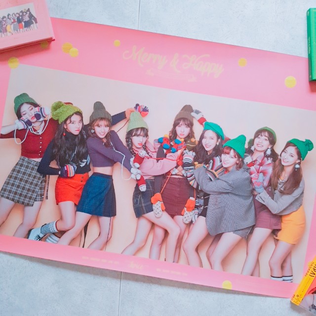 Twice Merry Happy Official Posters Entertainment K Wave On