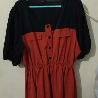 Blouse Orange BIG SIZE (fit to xxxl)