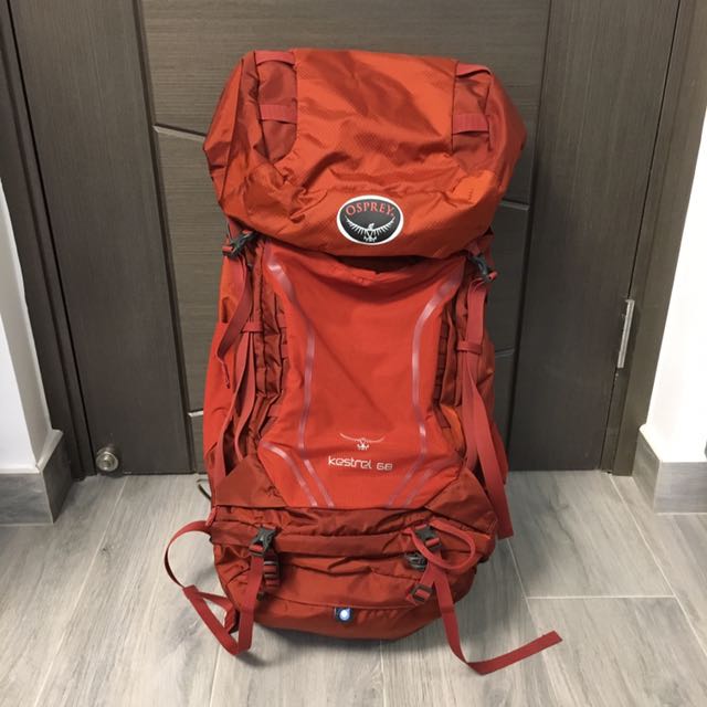 新淨Osprey Kestrel 68 M/L 紅色, 運動產 