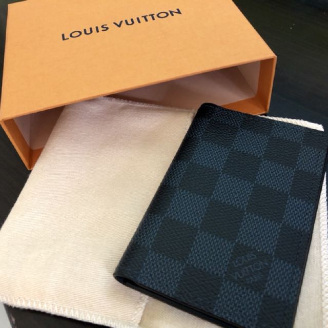 AUTHENTIC Louis Vuitton Pocket Organizer Damier Cobalt Canvas