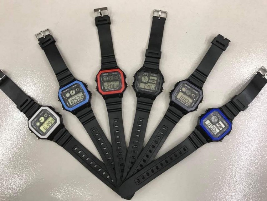 casio rubber strap watch