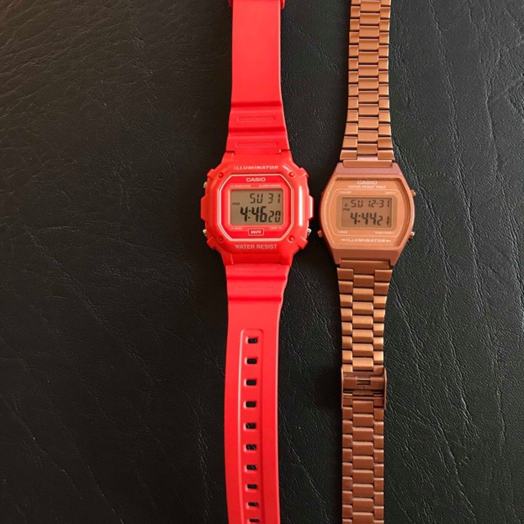 casio vintage red