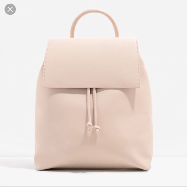 Charles Keith Backpack Light Pink Women S Fashion Bags Wallets On Carousell