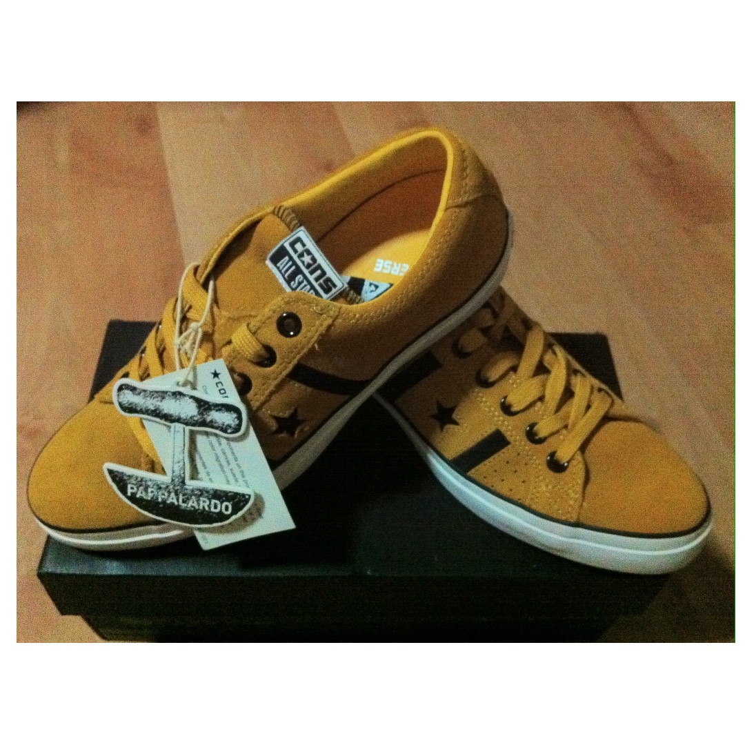 converse leather gold