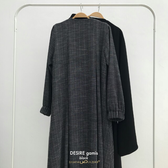 Desire Gamis Black By Shafajilbab Fesyen Wanita Muslim Fashion Di Carousell