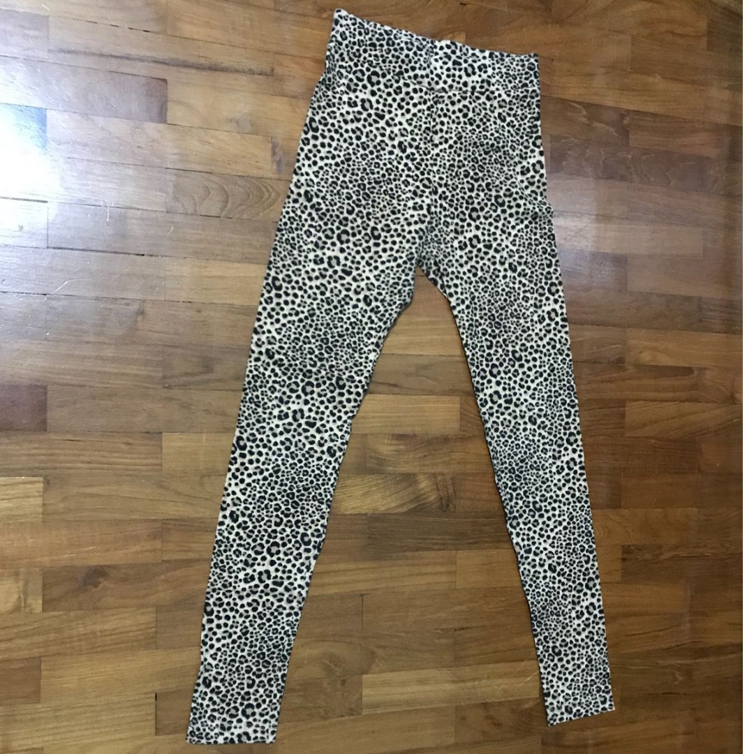 h&m leopard print jeans