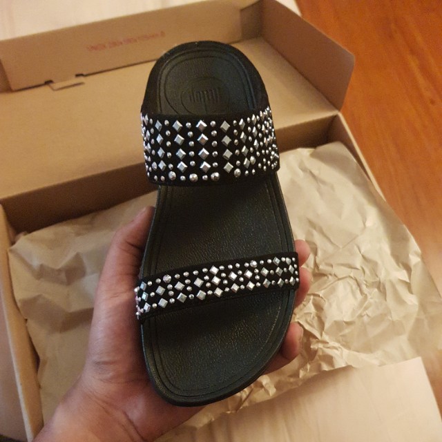 Fitflop novy slide Black Women s Fashion Footwear Flipflops and Slides on Carousell