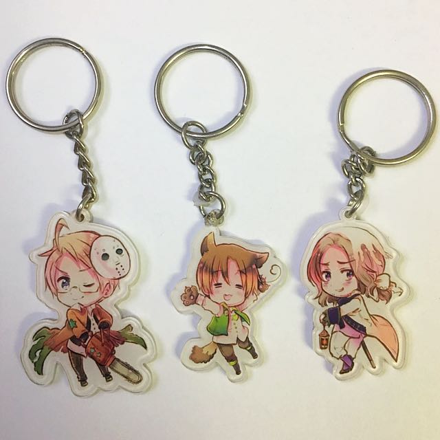 Hetalia Keychains, Hobbies & Toys, Memorabilia & Collectibles, Fan ...