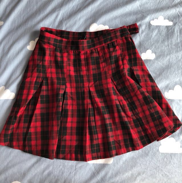 red tartan clothes