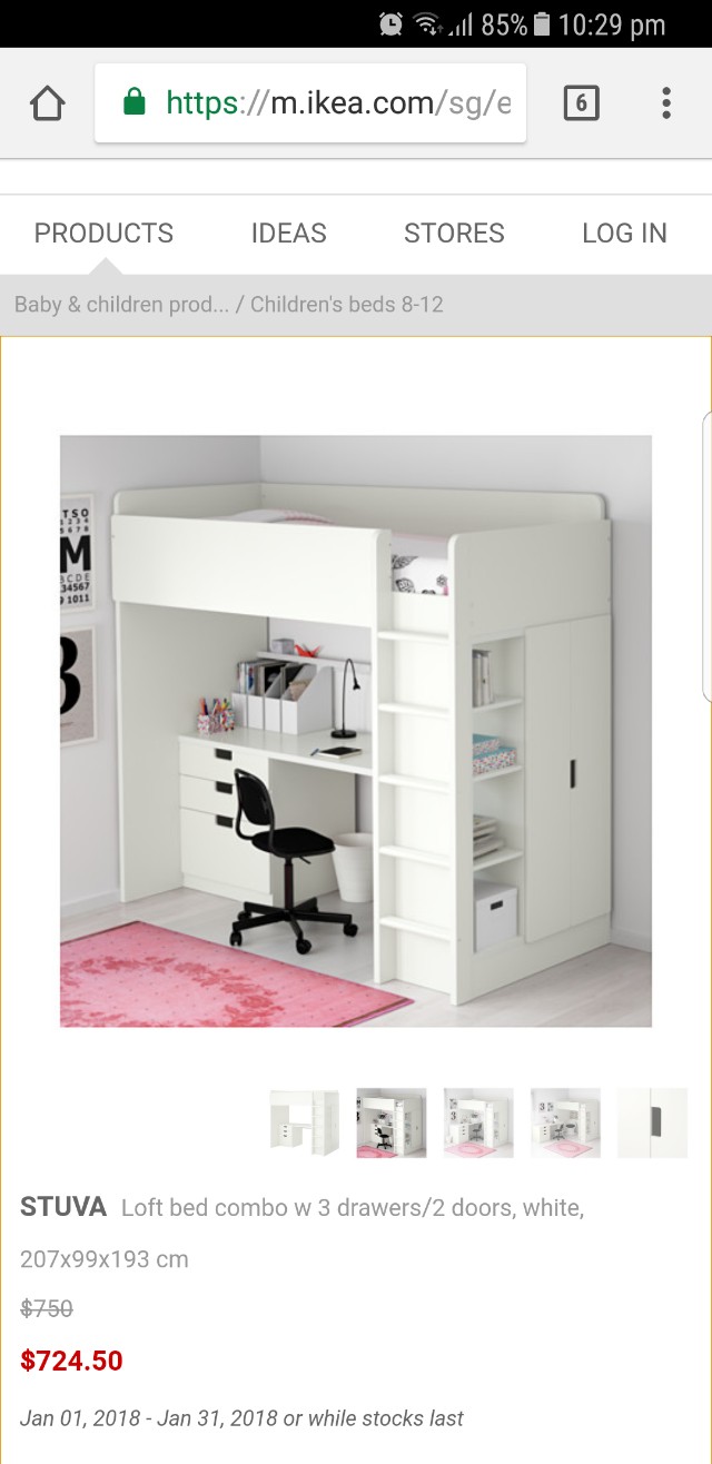 Ikea Stuva Loft Bed, Furniture & Home Living, Furniture, Bed Frames & Mattresses on Carousell