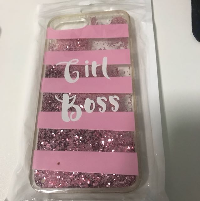 Iphone 7 Plus Casing (Category: Other Mobile & Gadget Accessories) located in Singapore. Submitted by flowersarecool (Listing ID 147129075, Image 1). Description: soft case, easy take out n put back. pink glitter girl boss .