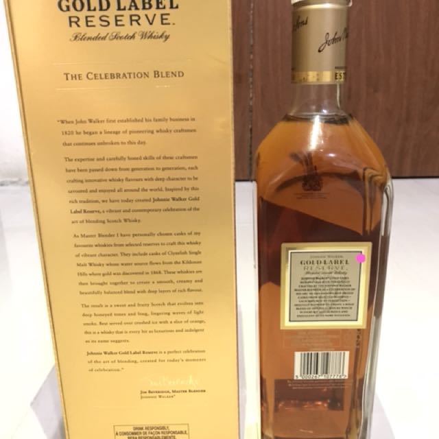 Johnnie Walker Gold Label, Makanan & Minuman, Minuman Tidak ...