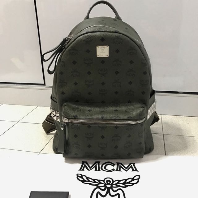 mcm backpack green