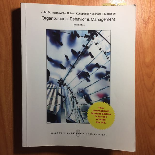 Organizational Behavior Management 10th Edition Ivancevich