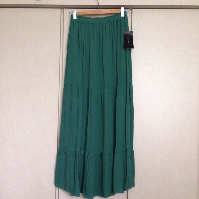 zara green maxi dress