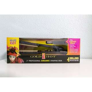 Gold N' Hot GH3013 Gold Tone Crimping Iron, 2 Inch