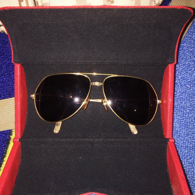 cartier paris 18k gold sunglasses