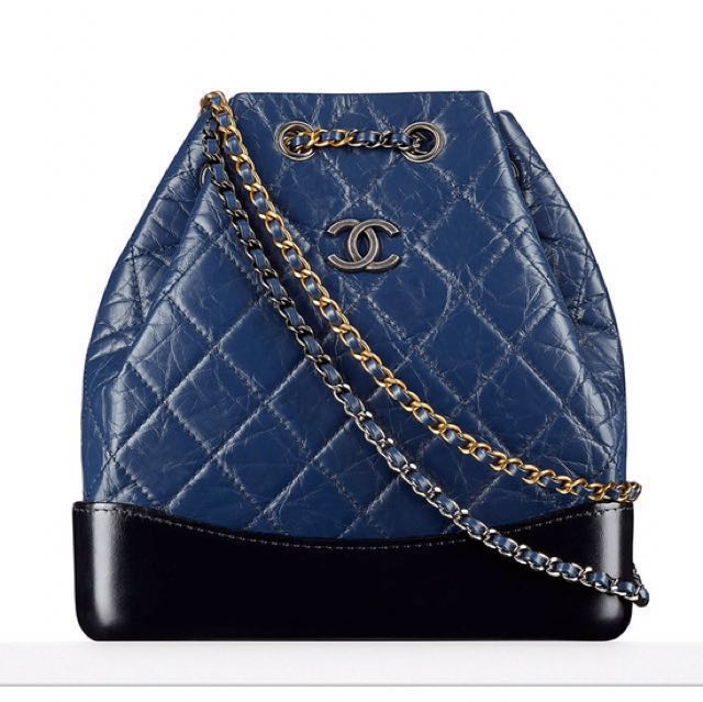 chanel gabrielle backpack navy