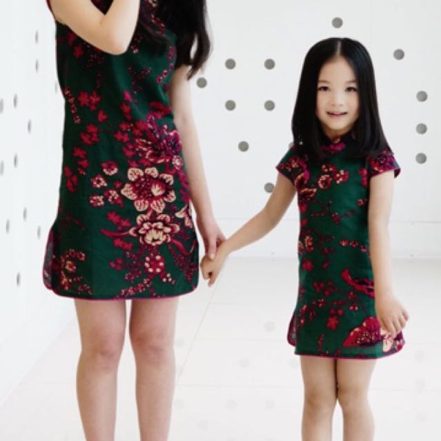 Cheongsam Cny Dress Chinese Dress Mother Daughter Marching