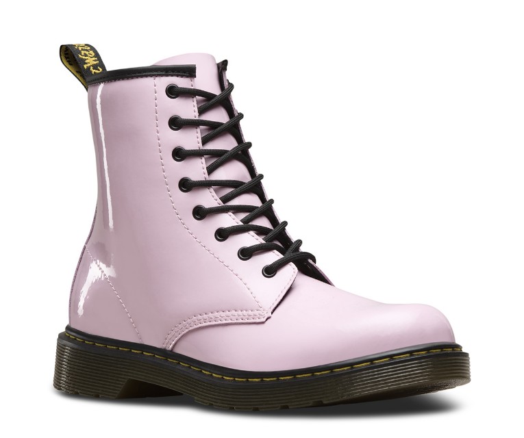 Dr Martens Delaney Boots Patent Leather Baby Pink Women s Fashion