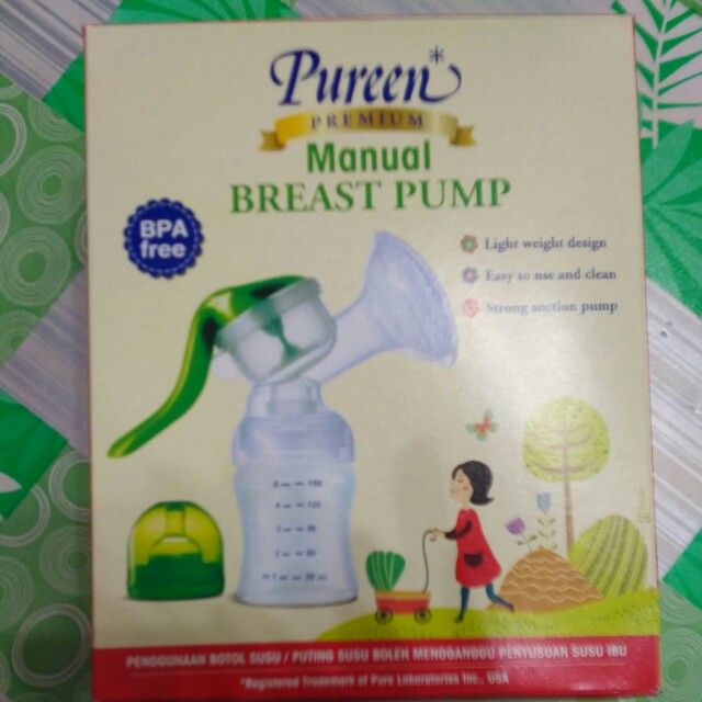 Pureen Manual Breast Milk Pump Babies Kids Nursing Feeding