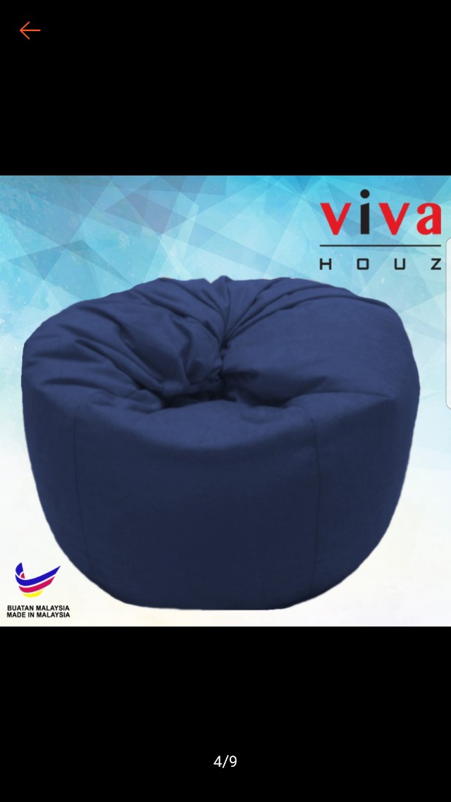 Viva Houz Trendy Bean Bag Chair Sofa 2 5 Kg Xl Size Home Furniture Furniture On Carousell