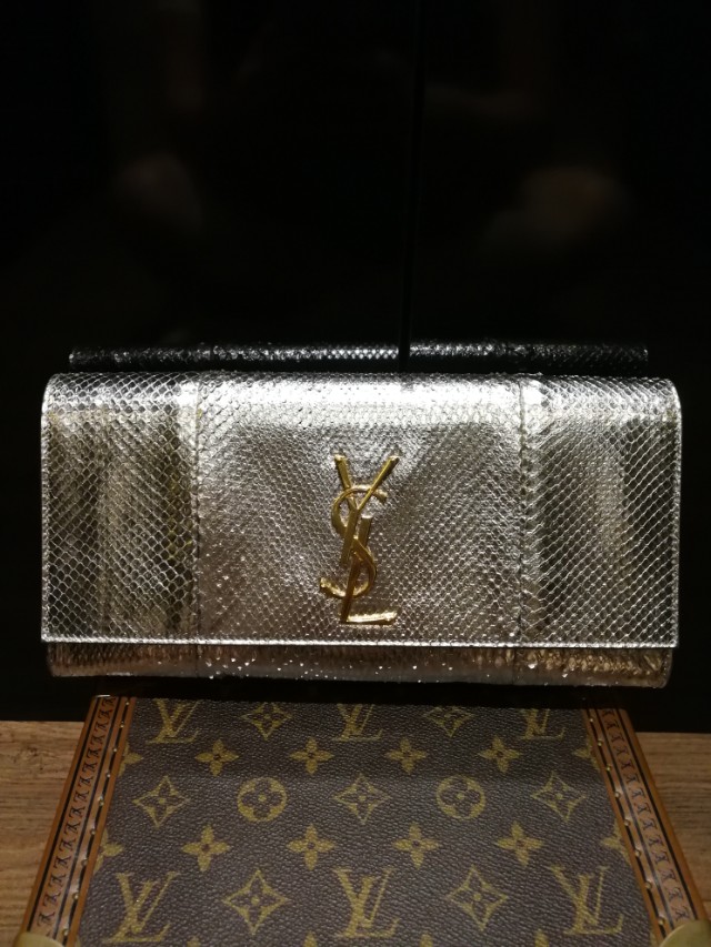 Ysl python clutch on sale
