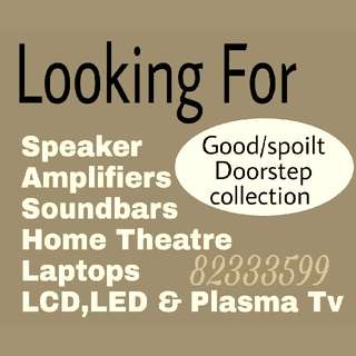 Buying spoilt tv speaker subwoofer soundbar amplifier spoiled tv faulty tv plasma Tv LG tv faulty tv soundbar power amplifier laptop