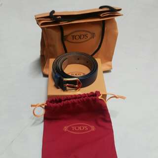 🍎正品  TOD'S藍色皮帶（含運）