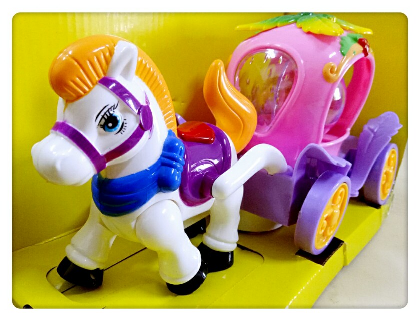 电动声光马车玩具 奇妙马车【送电池】