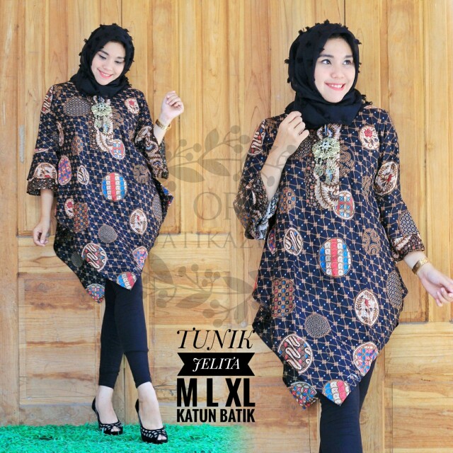 510+ Model Baju Batik Tunik 2018 Terbaru