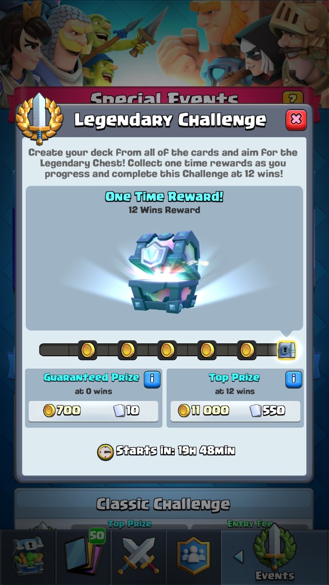 clash royale guaranteed legendary