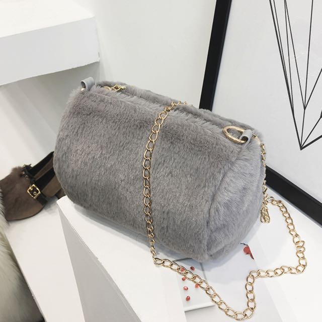 Furry outlet sling bag