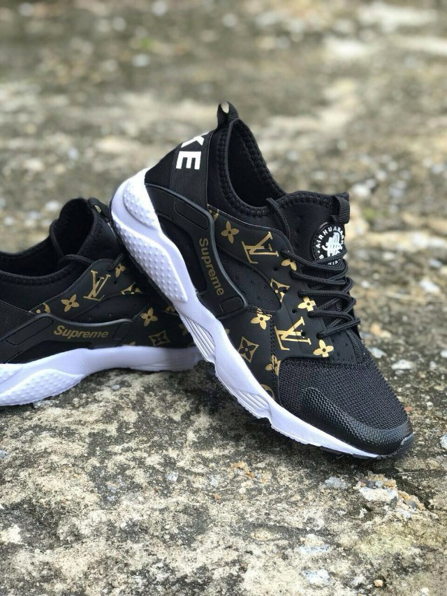Nike huarache top lv supreme black