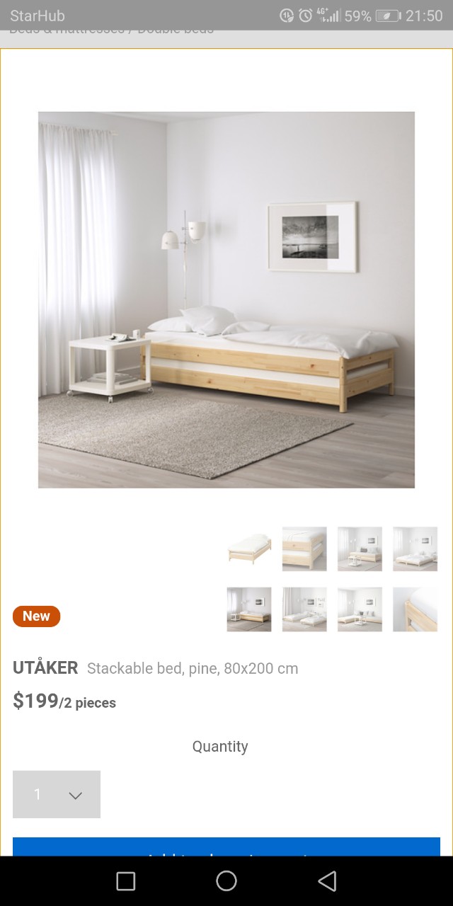 Ikea Utaker Bed Frame Furniture Beds Mattresses On Carousell