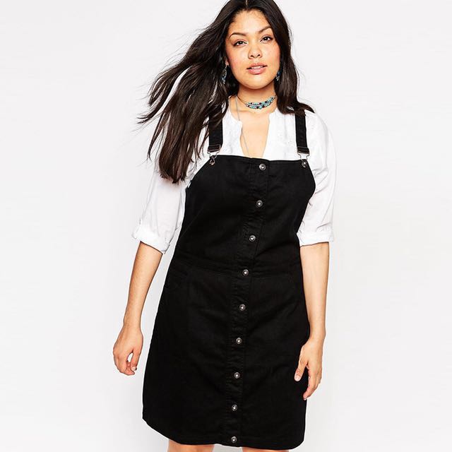Easy Dungaree Dress - Washed Black | Boden AU