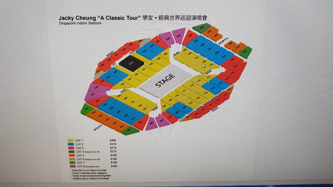 Jacky Cheung Classic Tour 2018 On 9 February 2018 One Pair Of Cat 1 Ticket Entertainment Events Concerts On Carousell