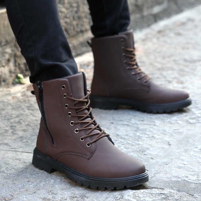 Men's Casual High Cut Lace Up Boots 