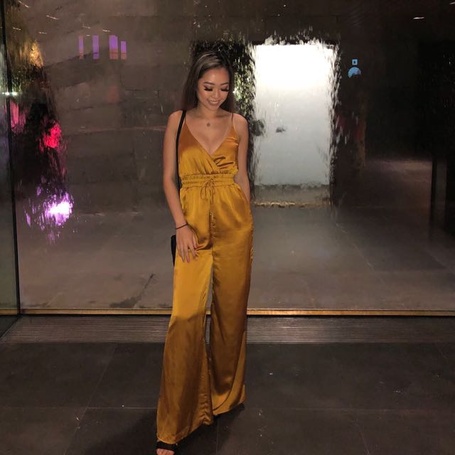 satin silk jumpsuit