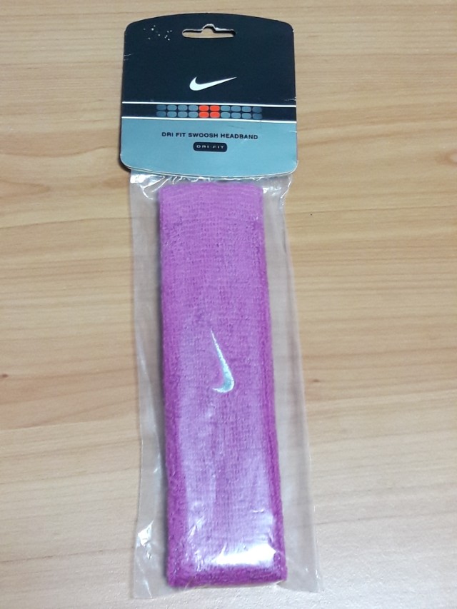 purple nike swoosh headband