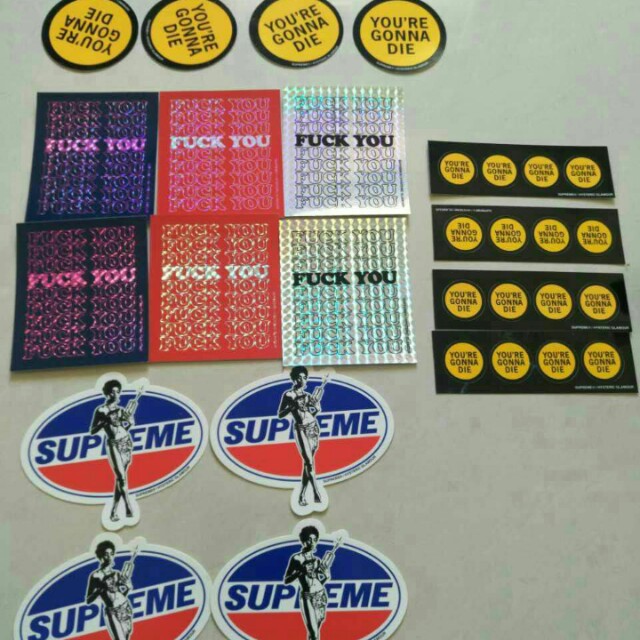 supreme hysteric glamour sticker