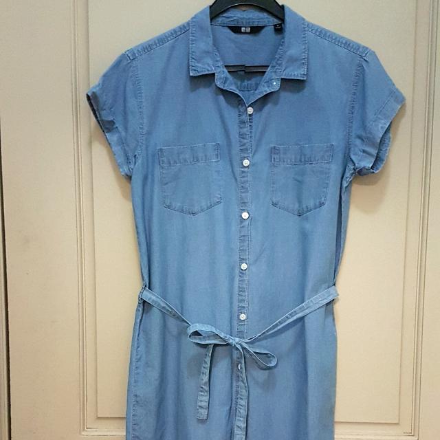 uniqlo denim dress