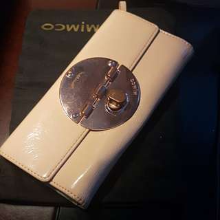 Mimco large turnlock wallet in Pancake