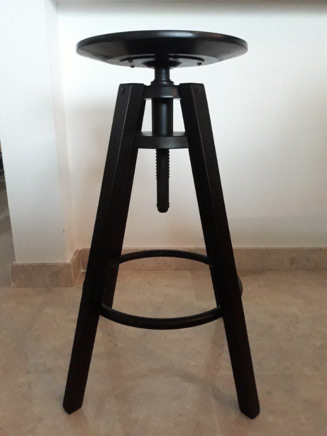 Black bar stools (x2), Furniture & Home Living, Furniture, Chairs on