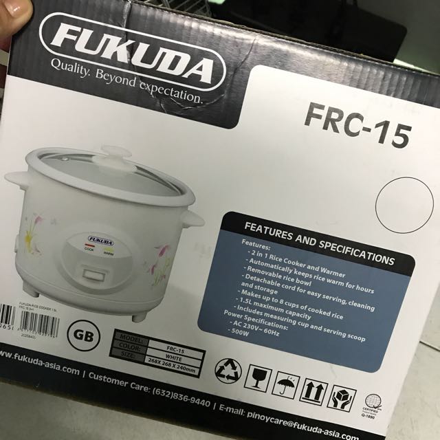 Fukuda Rice Cooker FRC15, TV & Home Appliances, Kitchen Appliances