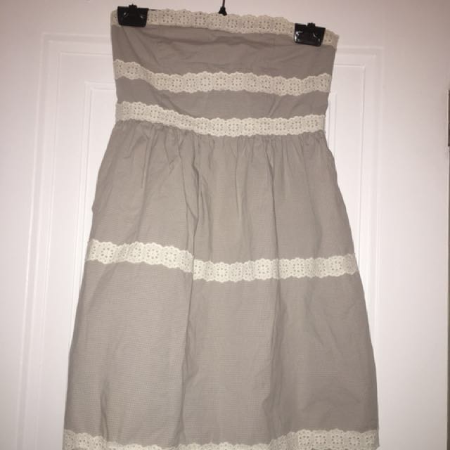 white strapless summer dress