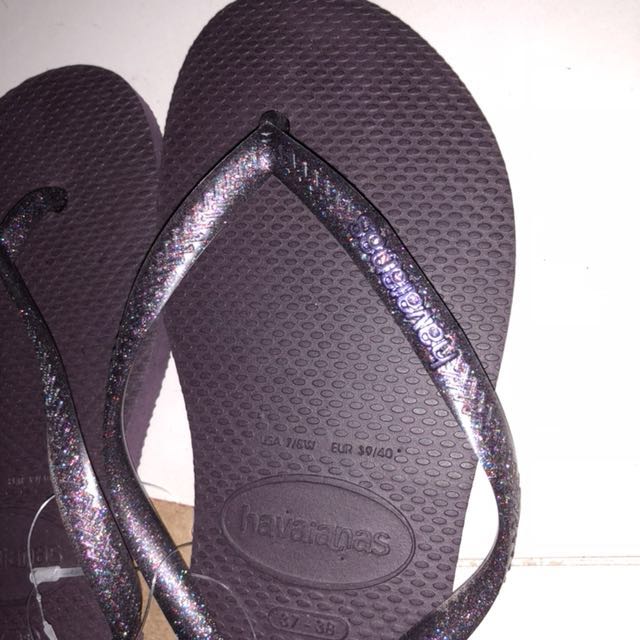 Purple glitter havaianas discount