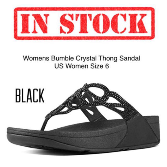 IN STOCK FitFlop Womens Bumble Crystal Thong Sandal Black US Women s Size 6 Real pictures Updated Women s Fashion Footwear Flipflops and Slides on Carousell