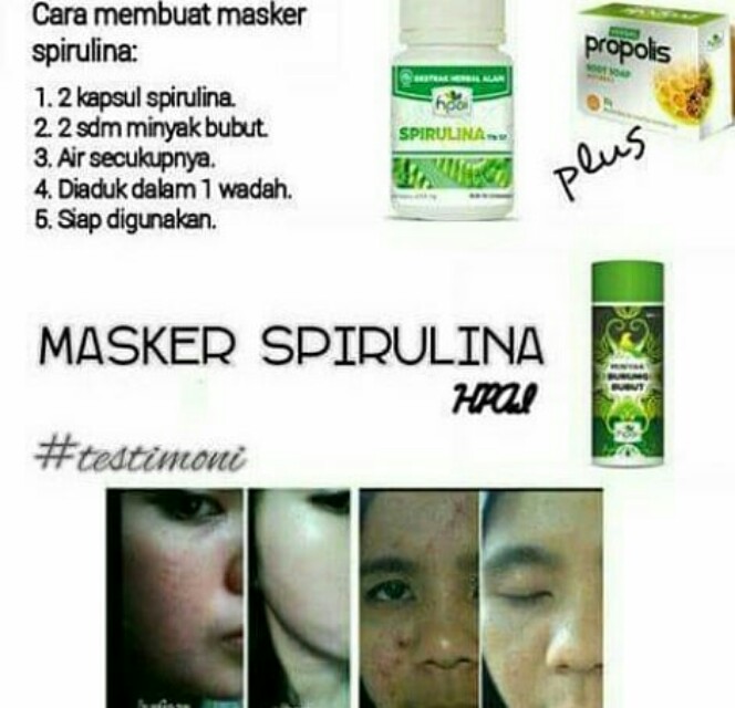 Masker Spirulina Minyak Herba Sinergi Kesehatan Kecantikan Kulit Sabun Tubuh Di Carousell